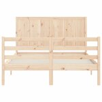 vidaXL Cadre de lit sans matelas 140x200 cm bois massif