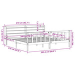 vidaXL Cadre de lit sans matelas 200x200 cm bois massif de pin