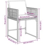 vidaXL Ensemble à manger de jardin coussins 5Pièces Noir Résine tressée