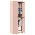 vidaXL Armoire de rangement 2 Pièces Rose 60 x 40 x 180 cm Acier