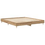 vidaXL Cadre de lit sans matelas chêne artisanal 180x200 cm
