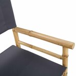 vidaXL Chaise de directeur pliante 2 Pièces Naturel Bambou