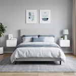 vidaXL Cabinet de chevet mural 2 pc Blanc brillant 33 x 34 5 x 24 cm