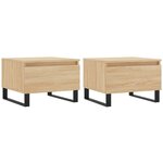 vidaXL Tables basses 2 Pièces chêne sonoma 50x46x35 cm bois d'ingénierie