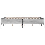 vidaXL Cadre de lit sans matelas sonoma gris 120x200 cm