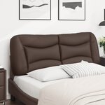 vidaXL Coussin de tête de lit Hvar marron 120 cm similicuir