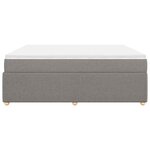 vidaXL Sommier à lattes de lit avec matelas Taupe 200x200 cm Tissu