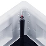 vidaXL Lit surélevé de jardin et système d'arrosage Blanc 100x43x33 cm
