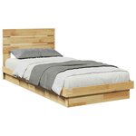 vidaXL Cadre de lit avec tête de lit sans matelas 90x200 cm