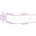 vidaXL Lit à ressorts avec matelas Gris foncé 200 x 200 cm tissu