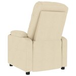 vidaXL Fauteuil de massage Crème Tissu