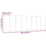 vidaXL Coussin de tête de lit bleu 160 cm tissu