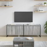 vidaXL Meuble TV Gris Sonoma 140 x 36 x 49.5 cm Bois d'ingénierie