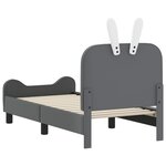 vidaXL Cadre de lit pour tout-petit avec tête de lit Gris clair PU