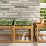 vidaXL Coussin de Siège d'Extérieur Feuilles Vertes 40 x 40 x 8 cm