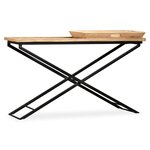 vidaXL Table console Bois de manguier massif 130 x 40 x 80 cm
