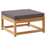vidaXL Salon de jardin avec coussins 10 Pièces bois massif d'acacia