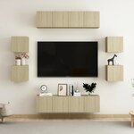 vidaXL Ensemble de meubles TV 8 Pièces Chêne sonoma Bois d'ingénierie