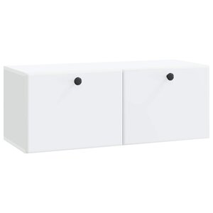 vidaXL Meuble TV mural 78 5 x 31 x 30 cm Blanc Bois d'ingénierie