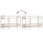 vidaXL Lit superposé sans matelas blanc 75x190 cm bois de pin massif