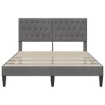 vidaXL Cadre de lit avec tête de lit Gris foncé 120 x 190 cm Velours