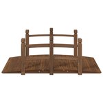 vidaXL Pont de jardin avec garde-corps 150x67x56cm bois massif épicéa