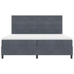 Lit coffre vidaXL avec matelas et LED gris foncé 200x200 cm en velours