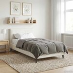 vidaXL Duvet d'hiver Matelassé Gris clair 135 x 200 cm Microfibre