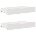 vidaXL Cadre de lit sans matelas blanc 90x190 cm bois de pin massif