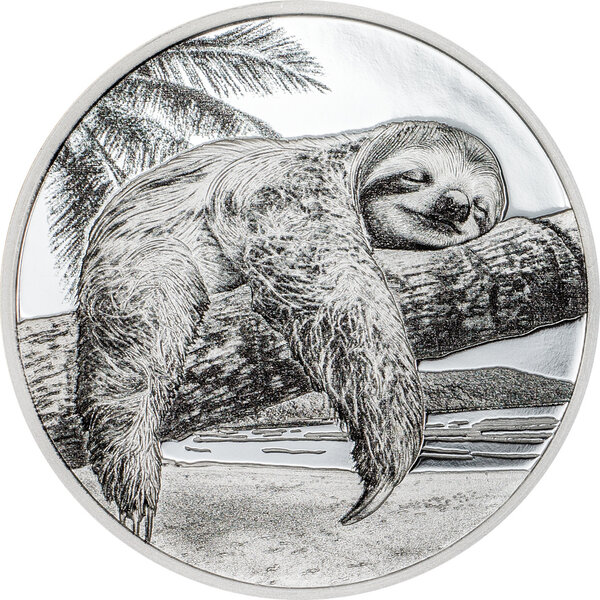 Monnaie SLOTH Seven Deadly Sins 1 Oz Argent 5$ Cook Islands 2026 (PRÉCOMMANDE)