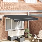 vidaXL Auvent Rétractable Anthracite 250 x 200 cm tissu