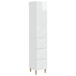 vidaXL Ensemble de Meubles 2 Pièces Blanc brillant 33 x 34 5 x 90 cm