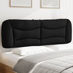 vidaXL Coussin de tête de lit noir 160 cm tissu