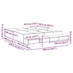 vidaXL Cadre de lit de rangement Blanc 200x200 cm