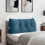 vidaXL Coussin de Dos Bleu 100 x 24 x 50 cm Velours