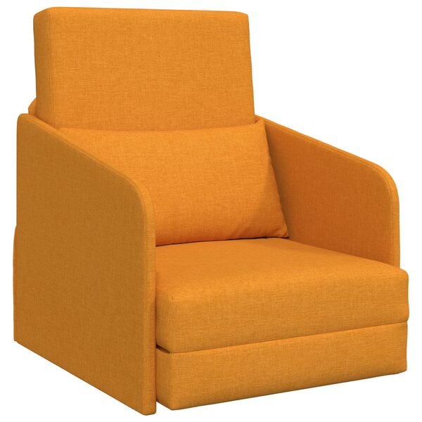 vidaXL Canapé-lit de sol 2 en 1 Jaune foncé 65x80x83 cm Tissu