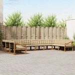 vidaXL Ensemble de canapés d'extérieur 10 Pièces Naturel et Beige