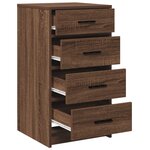 vidaXL Buffet en chêne brun 40x41x75 cm en bois d'ingénierie