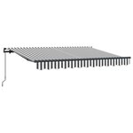 vidaXL Auvent Rétractable Anthracite 350 x 200 cm tissu
