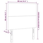 vidaXL Tête de lit à LED Bleu foncé 80x5x118/128 cm Velours