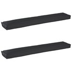 vidaXL Coussins de Pallette pour Banc 2 Pièces Noir 200x40x8 cm Tissu Oxford