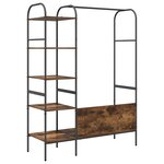 vidaXL Porte-vêtements Marron 120 x 44 x 160 cm Bois d'ingénierie