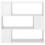 vidaXL Bibliothèque/Séparateur de pièce Blanc brillant 100x24x94 cm