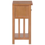 vidaXL Table à revues avec tiroir 35x27x55 cm Bois de chêne solide