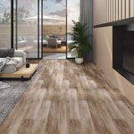 vidaXL Dalles de plancher PVC 5 02 m² 2mm autoadhésif délavage de bois