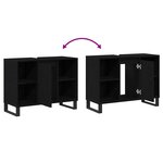 vidaXL Vanité en chêne noir Chêne noir MDF Moyen Vanité salle de bain