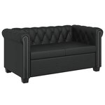 vidaXL Canapé Chesterfield à 2 places et à 3 places noir