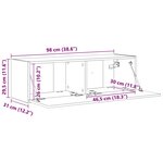 vidaXL Meuble TV mural Chêne fumé 98 x 31 x 29 5 cm Bois d'ingénierie
