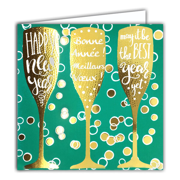 Carte Meilleurs Vœux avec Enveloppe Blanche 15x15cm