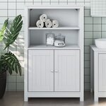 vidaXL Armoire de salle de bain BERG blanc 69 5x34x110 cm pin massif